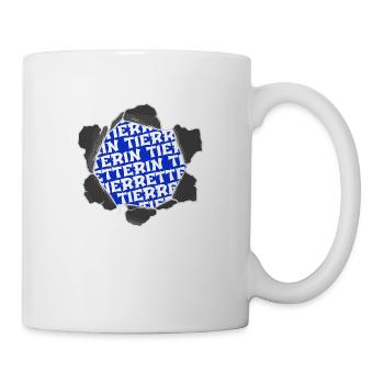 statement fußspuren lieben umweltschutz - Tasse - Weiß - Rechts