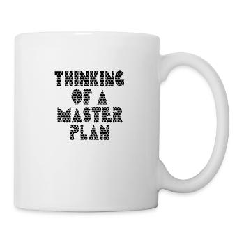 Penser à un plan directeur noir - Mug blanc - blanc - Droite
