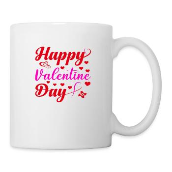 Happy Valentine Day - Tasse - Weiß - Rechts