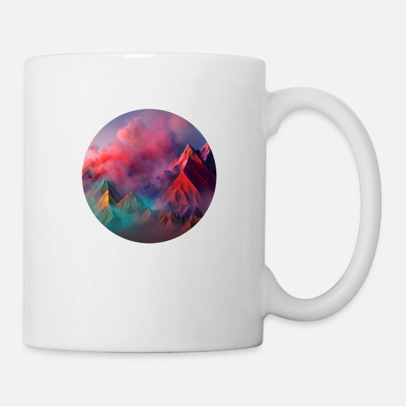 Buntes Gebirge - Tasse - Weiß