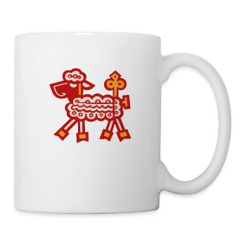 Lamm - Tasse - Weiß - Rechts