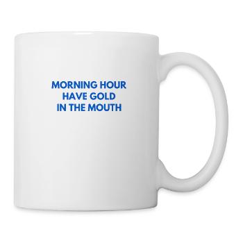 ich bin ein früher Vogel - Tasse - Weiß - Rechts