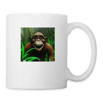 Laughing monkey in the jungle - Mug - white - Right