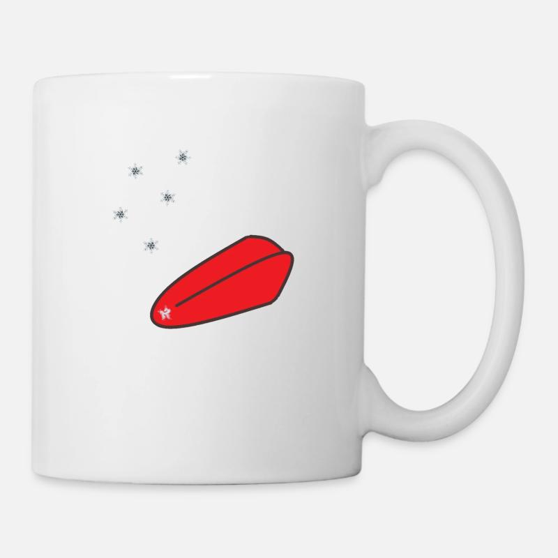 Snowflakes fall on tongue - Mug - white