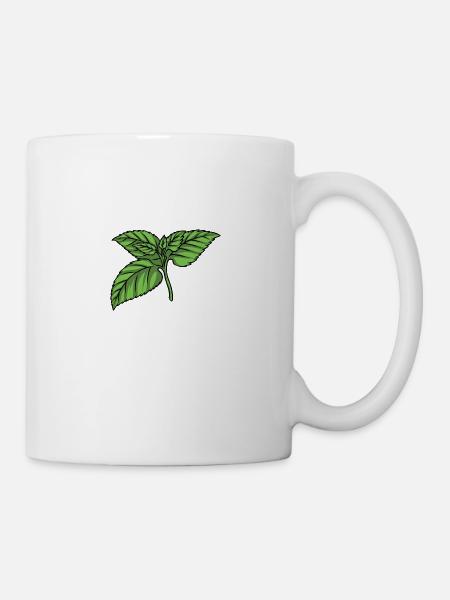 Menthe Feuille de menthe - Mug blanc - blanc