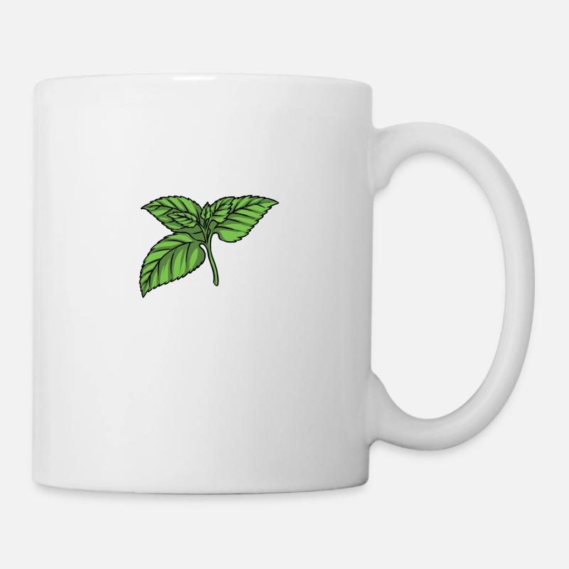 Minze Minzblatt - Tasse - Weiß