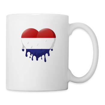 Niederlande Flagge Holland Niederländische Fahne - Tasse - Weiß - Rechts