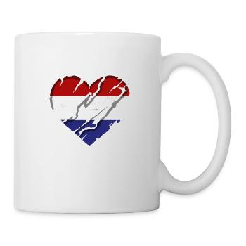Niederlande Flagge Holland Niederländische Fahne - Tasse - Weiß - Rechts
