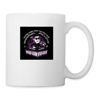 villains village logo Tie Sunglasses - Tasse - Weiß - Rechts
