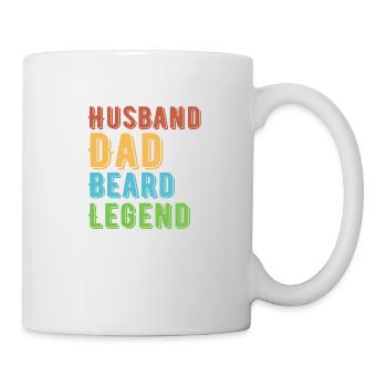 Husband Dad Beard Legend - Mug - white - Right
