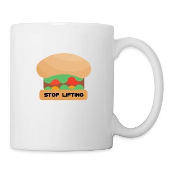 HÖREN SIE AUF, HAMBURGER ZU HEBEN - Tasse - Weiß - Rechts