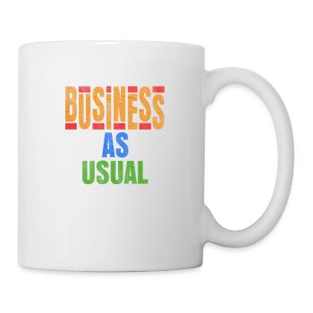 Business As Usual Paper Grunge Style - Mug - white - Right