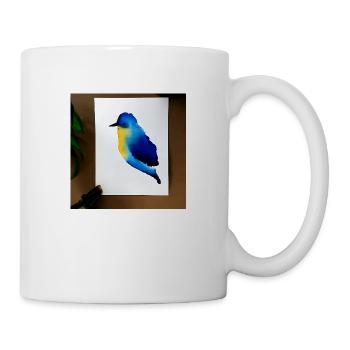 Minimalist bird art, water colour style - Mug - white - Right