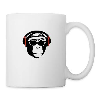 Kiko the music-loving monkey - Mug - white - Right