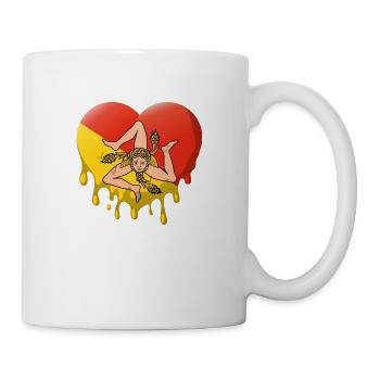 Sicile Flag Italie Palerme Trinacria Italia - Mug blanc - blanc - Droite
