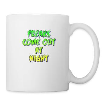 Freaks come out at Night grunge - Mug - white - Right