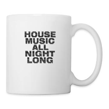 House Music All Night Long Lines Black - Mug - white - Right