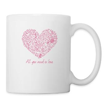 All you need is love - Mug blanc - blanc - Droite