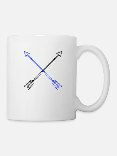 Pfeile - Tasse - Weiß