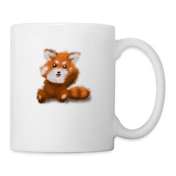 Roter-Panda kleiner-Panda Säugetier Naturschutz - Tasse - Weiß - Rechts