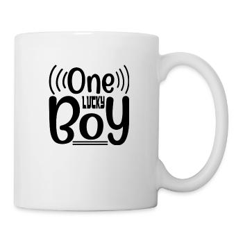 Un garçon chanceux - Mug blanc - blanc - Droite