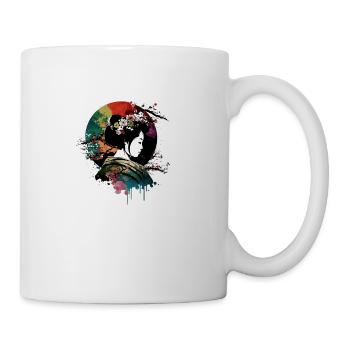 Geisha ultra colorée - Mug blanc - blanc - Droite