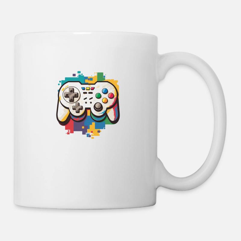 Ultra farbenfroher Videospiel-Controller - Tasse - Weiß
