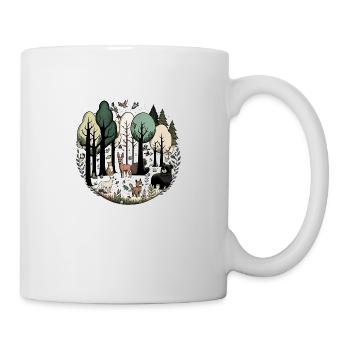 Waldtiere - Tasse - Weiß - Rechts
