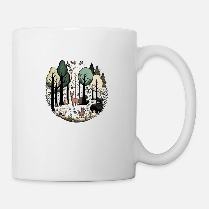 Animaux de la forêt - Mug blanc - blanc