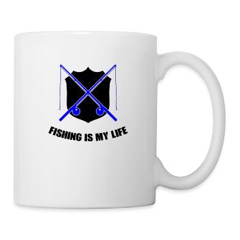 Fishing Wappen - Tasse - Weiß - Rechts