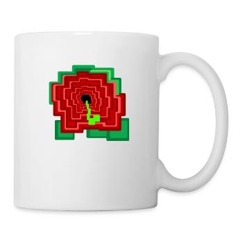 Fleur PixelArt - Mug blanc - blanc - Droite