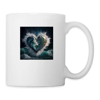 Cœur d'eau - Mug blanc - blanc - Droite