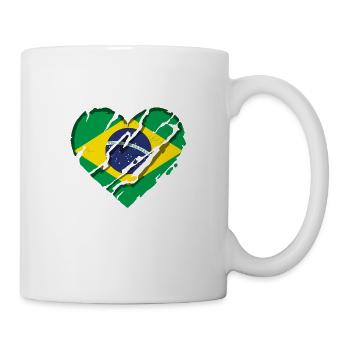 Brazil Flag Brazilian flag South America - Mug - white - Right