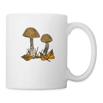 Pilze - Tasse - Weiß - Rechts