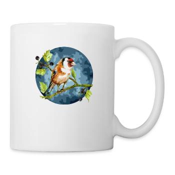 Bunter Vogel - Tasse - Weiß - Rechts
