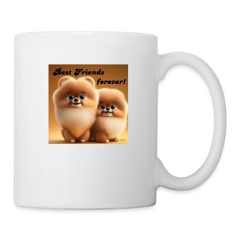 POMMERANIAN 2 BFF Hundewelpen niedlich klein süss - Tasse - Weiß - Rechts