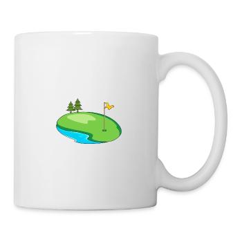 Drôle de PDG de Recession jouant à Miniature Gold Funny - Mug blanc - blanc - Droite