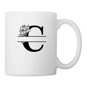 Personalized floral letter C - Mug - white - Right