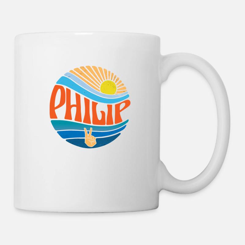 Philip Shirt Vintage Sunset Philip Groovy Tie Dye - Mug - white