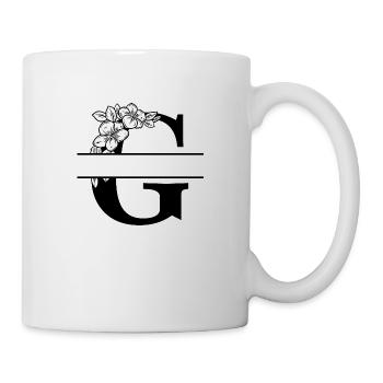 Personalized floral letter G - Mug - white - Right
