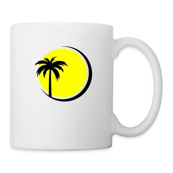 palm sonne 02 - Tasse - Weiß - Rechts
