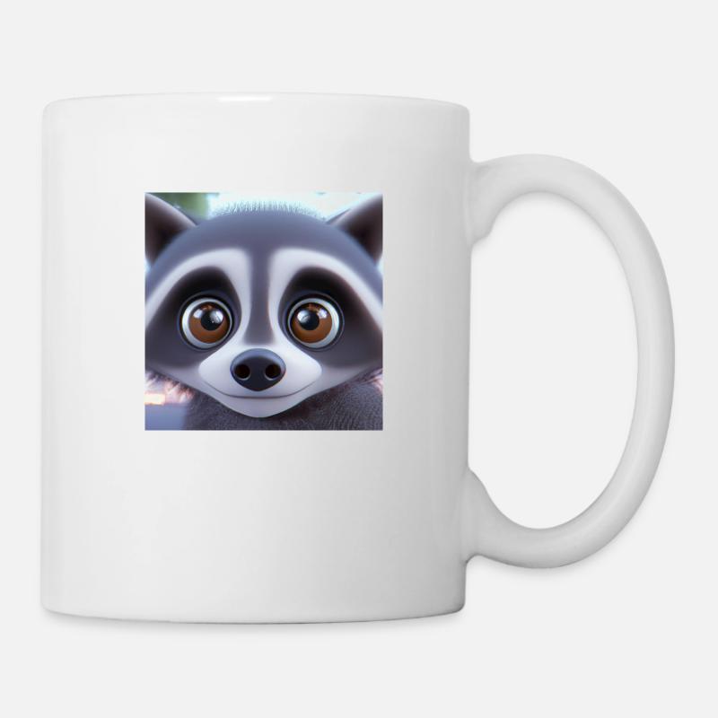 Niedlicher Waschbär - Tasse - Weiß