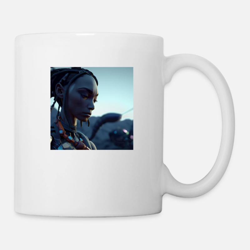 Krieger einer Cyber-Punk-Welt - Tasse - Weiß