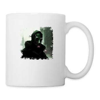 City of the future with a gloomy guardian and savior - Mug - white - Right