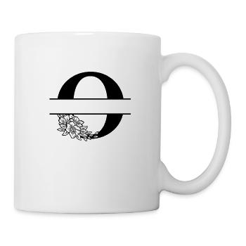 Personalized floral letter O - Mug - white - Right