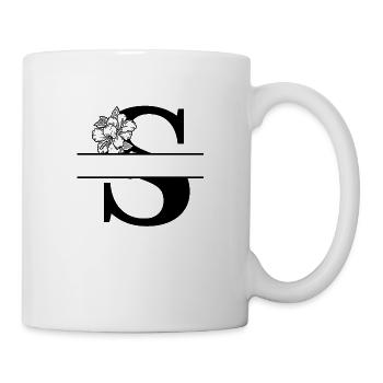 Personalisierte Blumenbriefe - Tasse - Weiß - Rechts