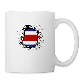 Costa Rica Flag Used Look Flag Vintage Home - Mug - white - Right
