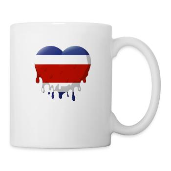 Costa Rica Flag Used Look Flag Vintage Home - Mug - white - Right