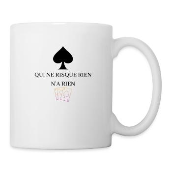 qui ne risque rien n a rien-poker - Mug blanc - blanc - Droite