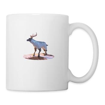 Low Poly Rentiere - Tasse - Weiß - Rechts